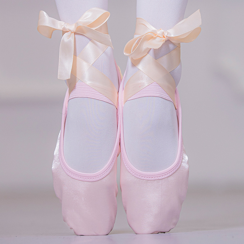 White ballet shoes with on sale ribbon