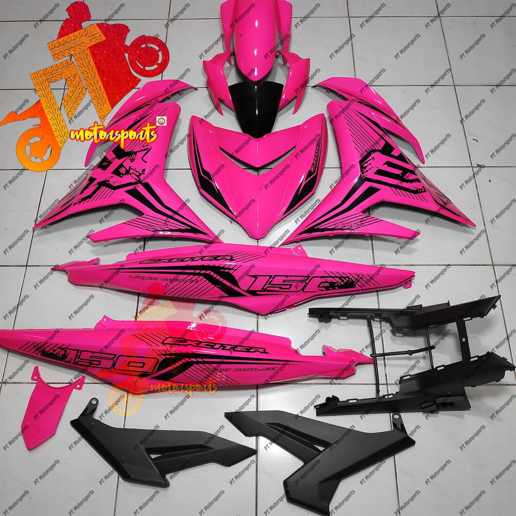 Yamaha Y15ZR Y15 Cover Set Fluorescent Pink Transparent Exciter Ex Thai ...