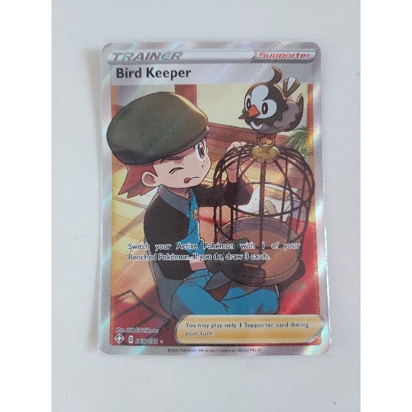 Pokemon bird keeper full art trainer supporter shining fate card ...
