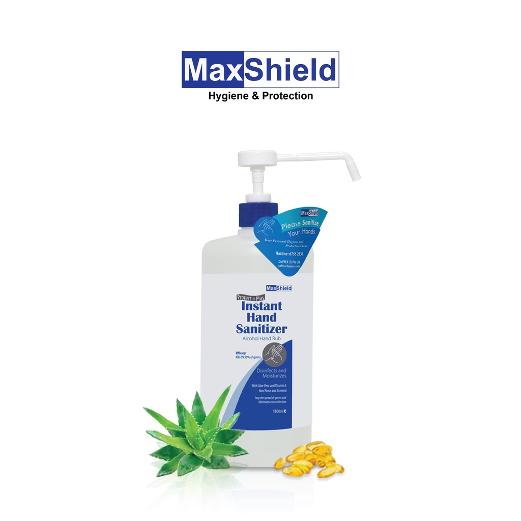 MaxShield Instant Hand Sanitizer (1x1000ml) / Kills 99.99% of germs/ 75 ...