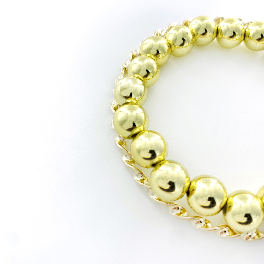 Gold ball sales bead bracelet