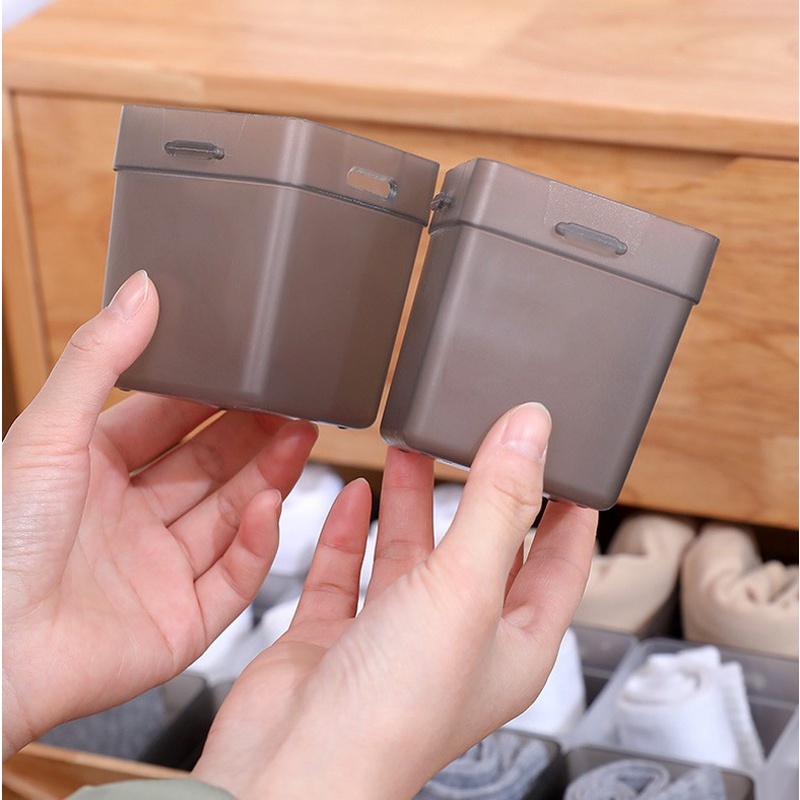 2Pcs Pack Frosted Storage Boxes / Household NailFree Snapon Closet Classification Organizer