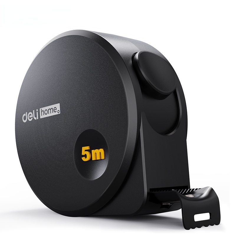In Stock Xiaomi Deli 3/ 5 M Black Steel Material Measuring Tape Measure Multifunctional Household Woodworking Portable Measuring Tool