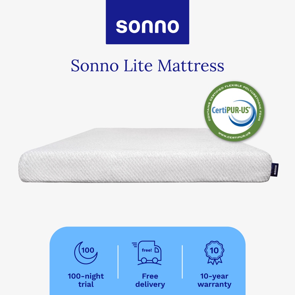 Sonno Lite Size 2Layer Mattress Latex Memory Support Foam