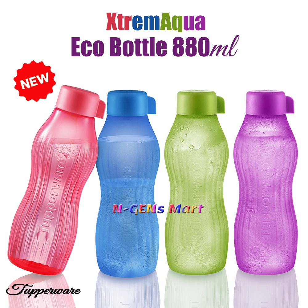 Tupperware XtremAqua Eco Bottle 880ml Screw Cap (Red / Blue / Green ...