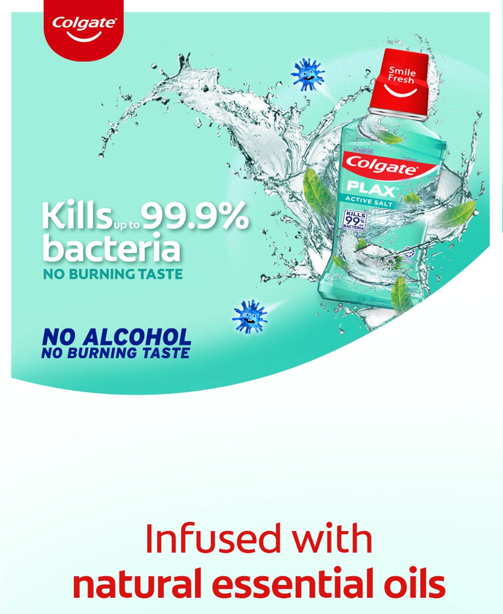 Colgate Plax Assorted / Ice / Fresh Tea / Active salt Mouthwash 1L ...