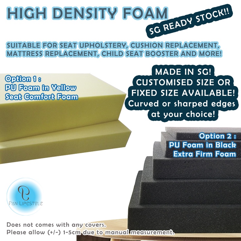 SG IINSTOCKS PU High Density Foam for Seat Cushions Upholstery