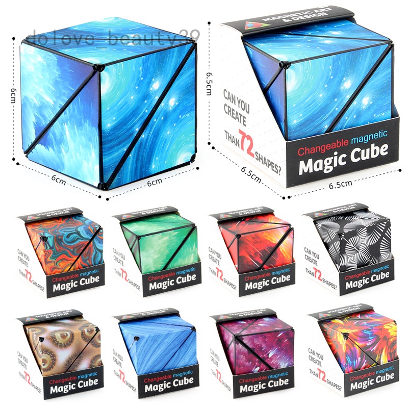 Variety Changeable Magnetic Magic Cube Anti Stress 3d Hand Flip Puzzle Toys