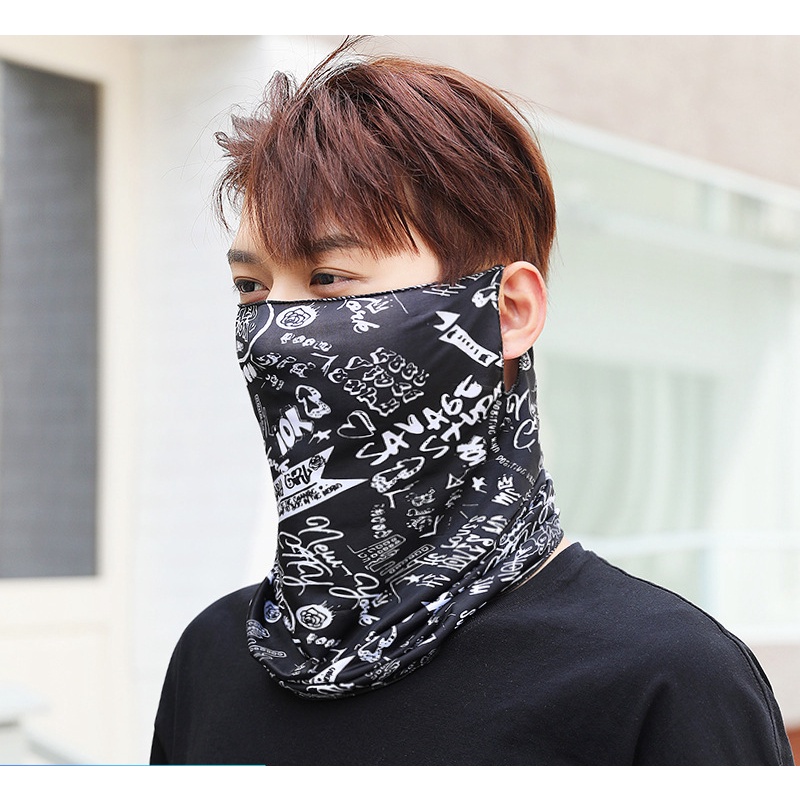 Ice silk Anti Dust UV Bandana Head Scarf Face Cover Motorcycle