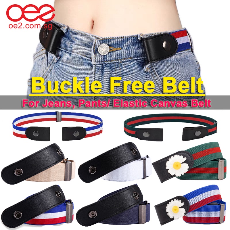 Buckle Free Belt☆Canvas Belt☆Woman Invisible Belt☆Elastic Belt
