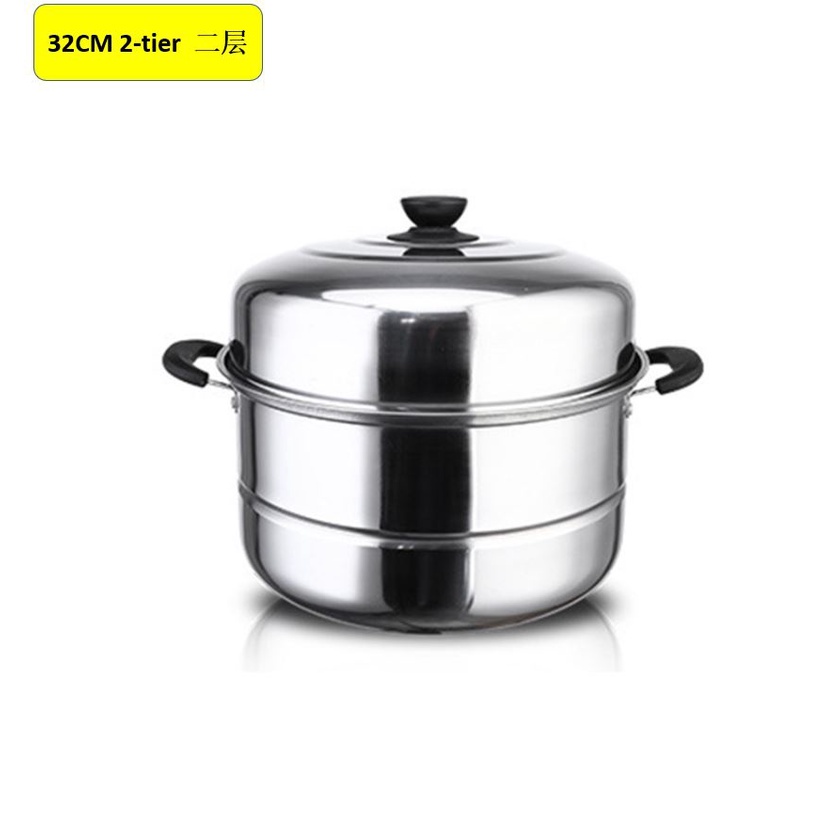 {SG Stock} Steamer Pot Steamer Cooker 不锈钢蒸锅 28/32/34 cm | Shopee Singapore