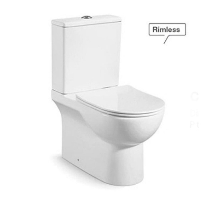 VERA CERAMICA C.305 Rimless White Rimless Toilet bowl with Water