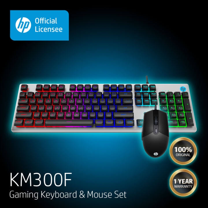 RGB Gaming keyboard and mouse combo HP Km300F Shopee Singapore
