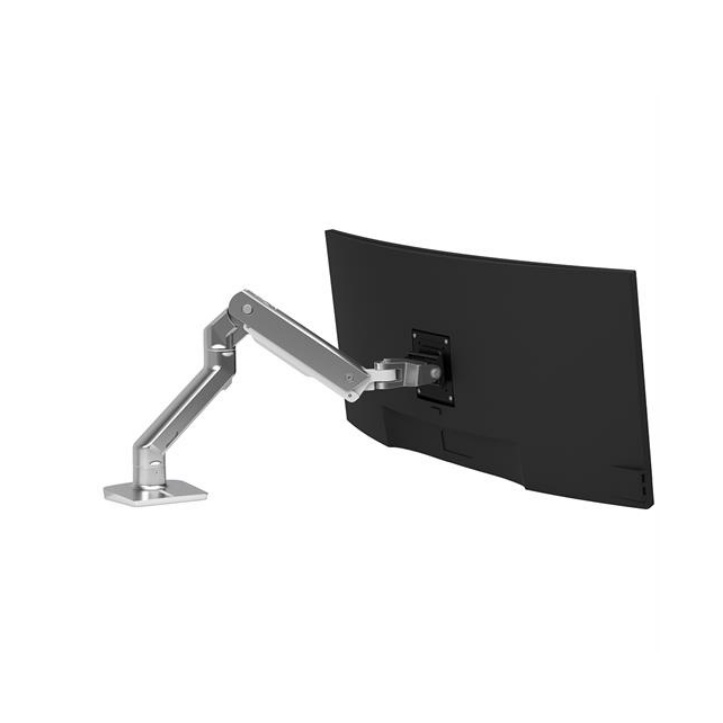 Ergotron HX Desk Monitor Arm | Matte Black/Polished Aluminium