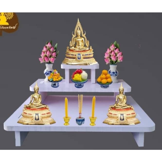 T Thai God Statue White Shelf Worship Table God Worship Table God Table ...