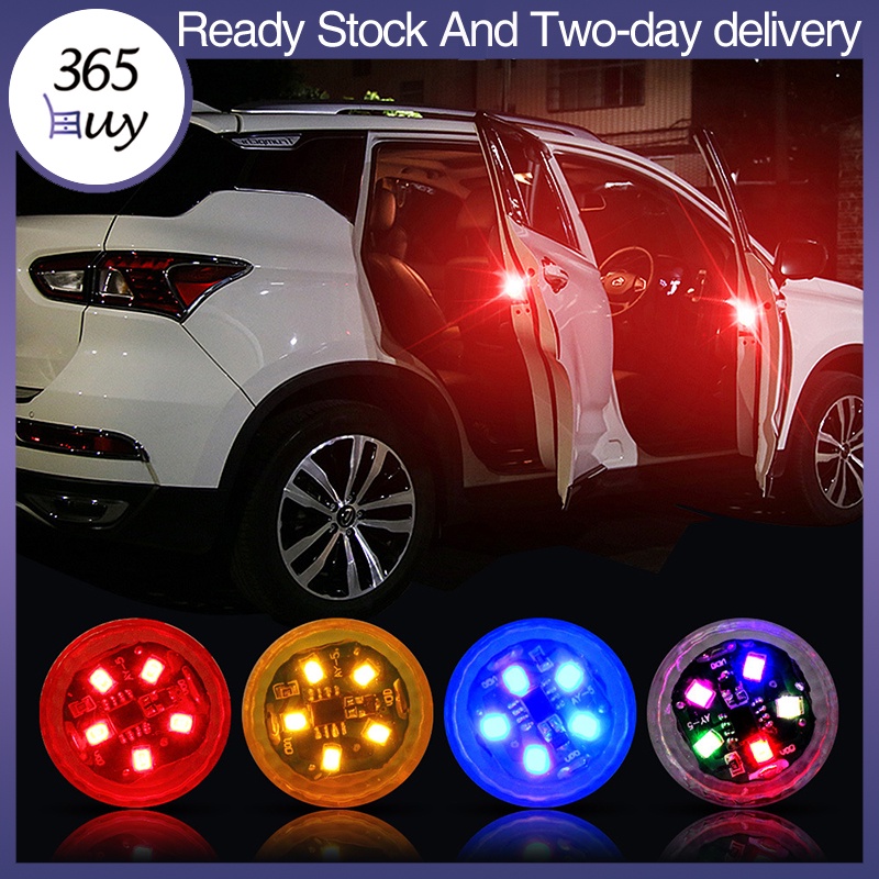 Car LED Door Warning Lights Wiringfree Modification Safety Anti