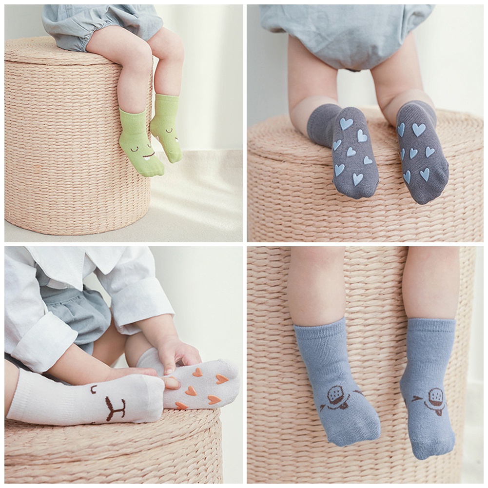 Non-Slip Socks with Grippers - Ankle Style for Little Girls and Boys,  Infants, Toddlers, Children 