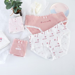 5 Pcs Set Low-Waist Antibacterial Cotton Panties (Ladies. Girls