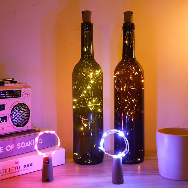 （Including batteries） 1-3M 20 LED Night Fairy String Light Cork Shape ...