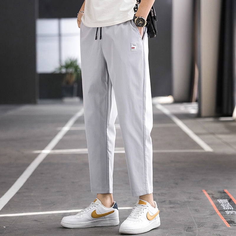 Men Pants Casual Long Pants Slim Fit Men Trousers Shopee Singapore