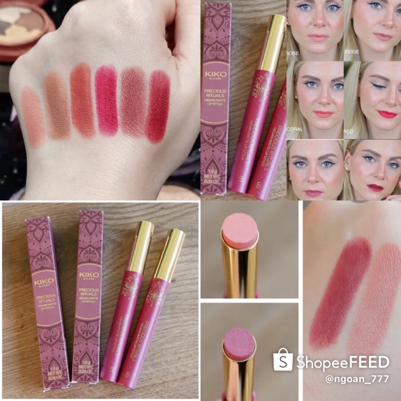 Kiko Rituals Vegan Matte Lip StyloSon Organic Precious Rituals Vegan