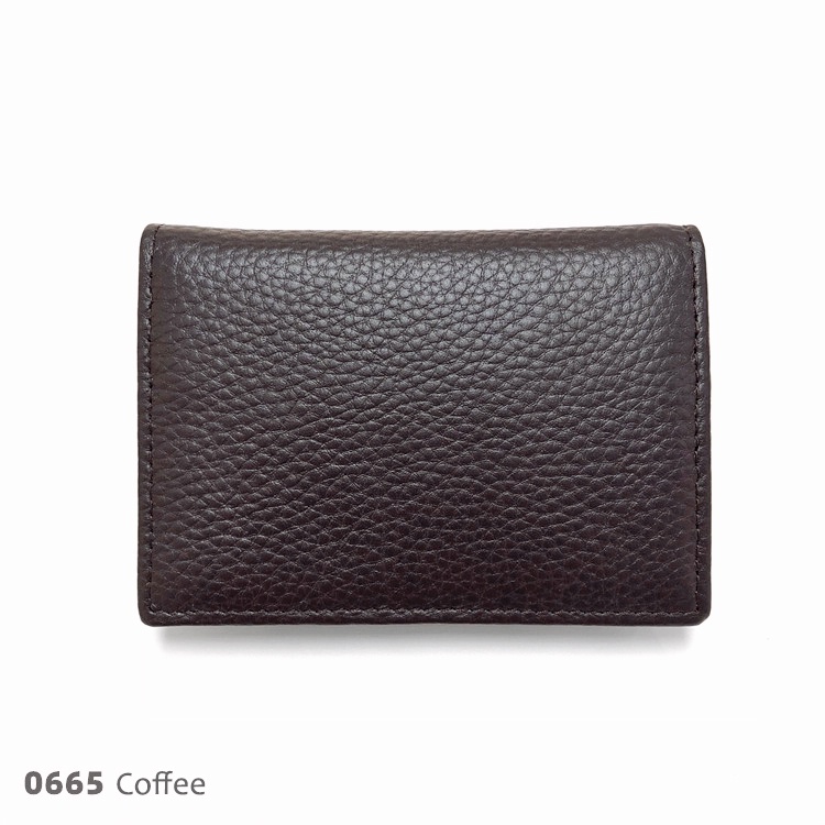 Business Card Case - Diamond Frame Inden Japan Unisex leather