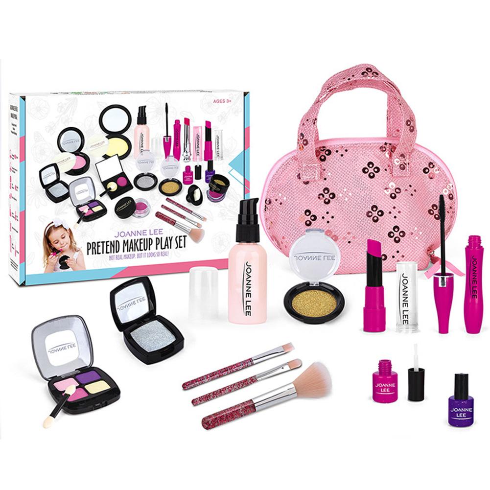 Fashion Girl Pretend Play Game Toys Simulation Children Makeup Hairdressing Salon Beauty Tools Kit Princess Toys 12Pcs Set