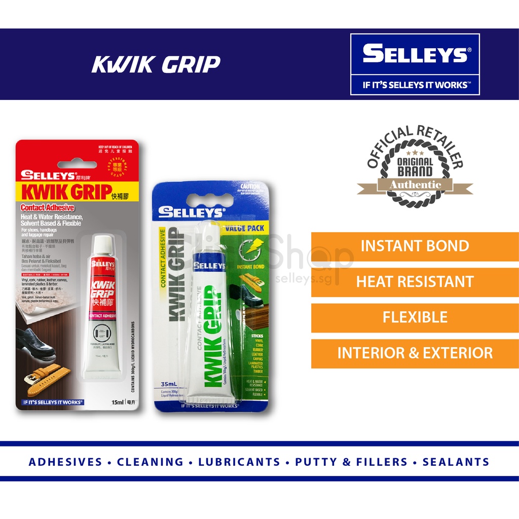 Selleys Kwik Grip Contact Adhesive Glue Repair Fix Mend Shoe Handbag