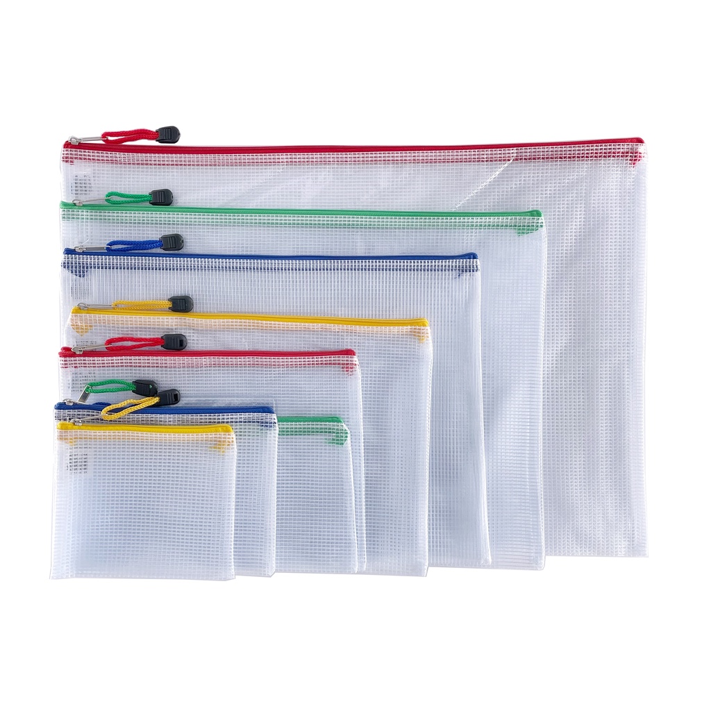 Wholesale Filing Supplies Mesh Zipper Pouch A4 A5 B5 Waterproof