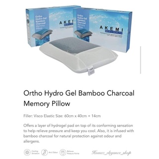 Akemi bamboo charcoal outlet cooling gel memory pillow