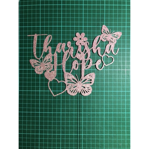 Glitter cardstock cake topper (customize) | Shopee Singapore