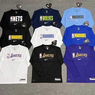 NBA LA Lakers Basketball Men's Long Sleeve Warm Up Practice Shirt Jersey  Medium