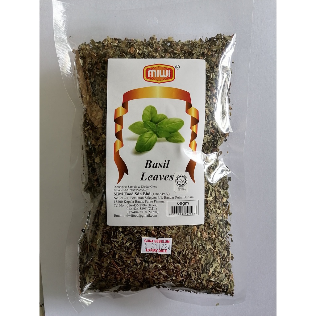 Miwi Basil Leaves 60g Halal Shopee Singapore