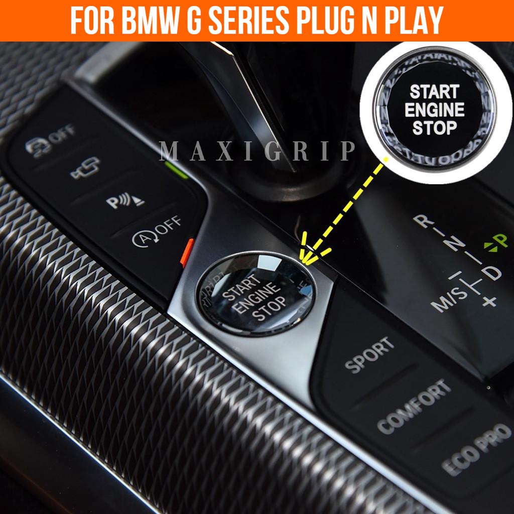 thumbnail image 2 of IJDMTOY Crystal Black Engine Start/Stop Button For BMW F/G Chassis 14-up – AA3698-Black 2 of 5