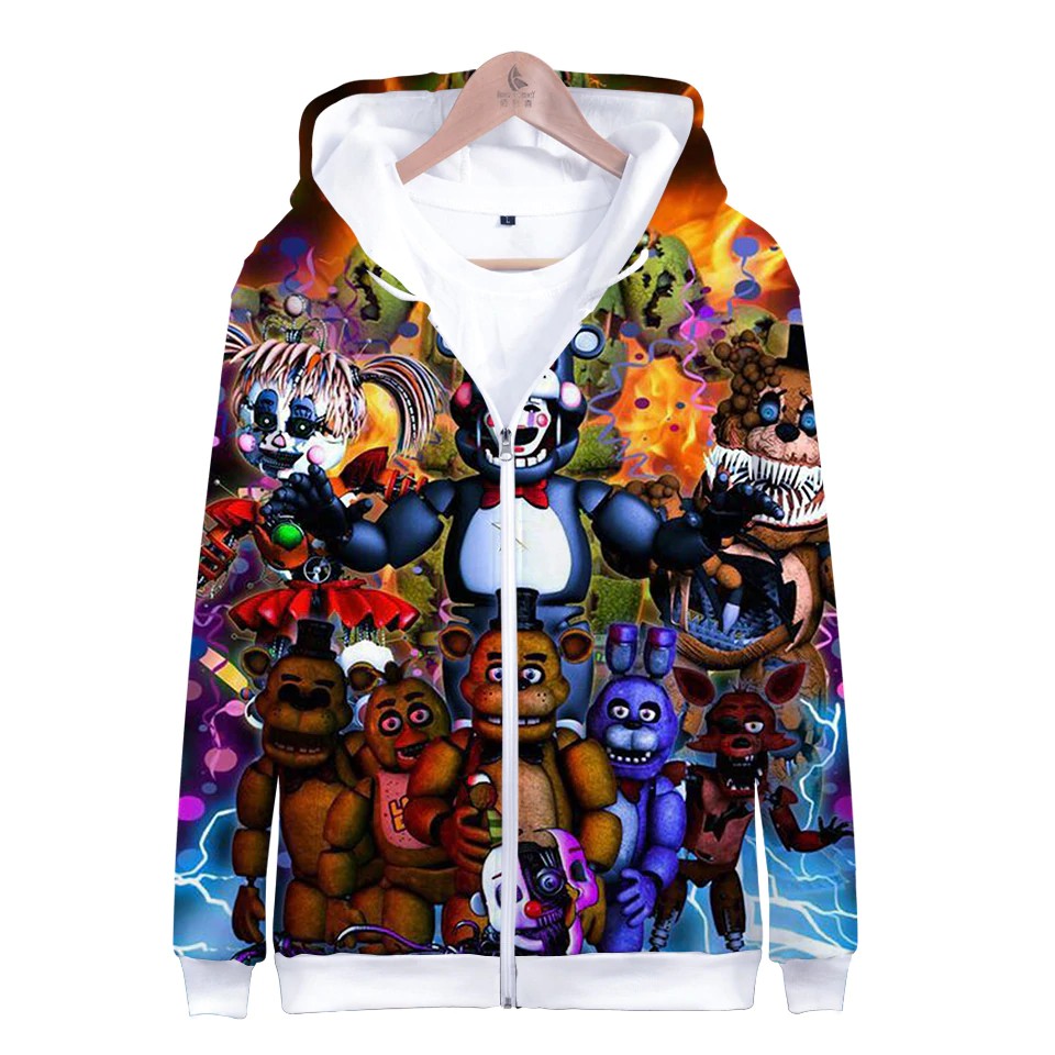 Five nights at freddy's zip up hoodie deals