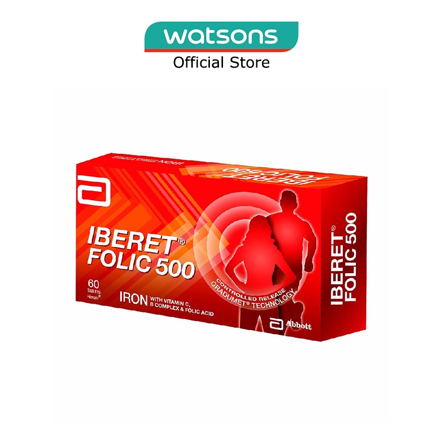 IBERET Iberet Folic 500 60 Tablets | Shopee Singapore