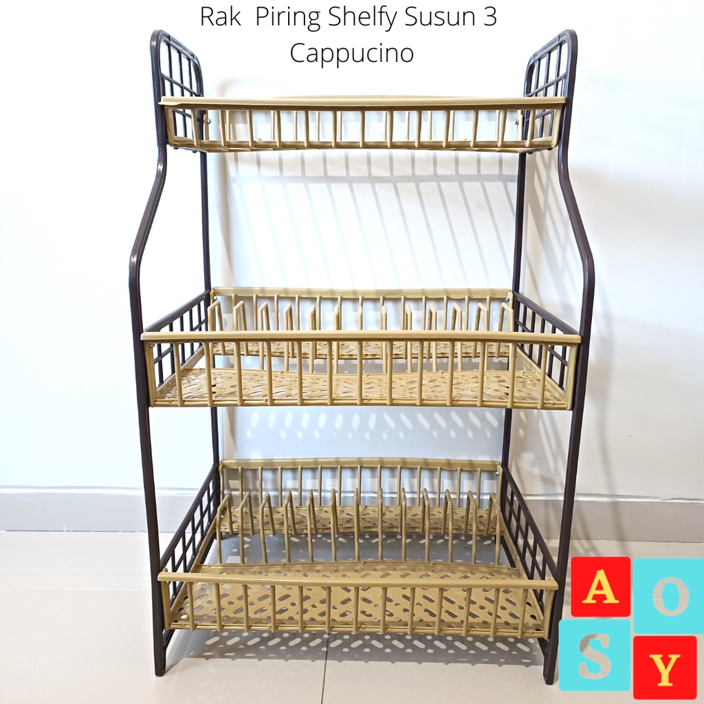 Plastic Waffle Dish Rack/ 3 Brown Stacking Plastic Dish Rack/ 3 ...