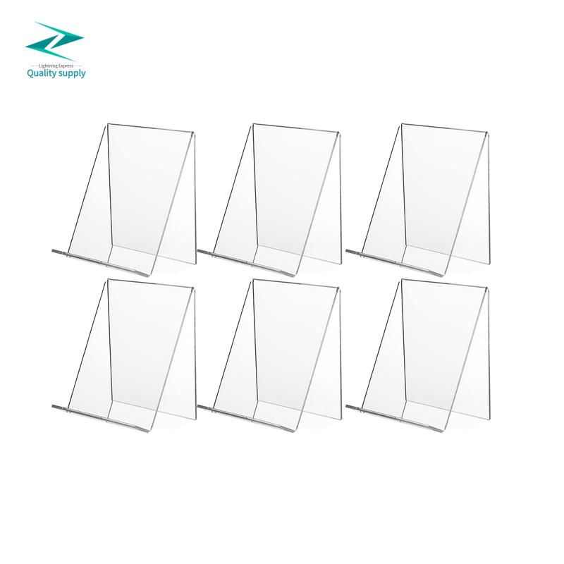 6 Pack Acrylic Book Stand,Clear Acrylic Display Stand, Clear Holder for