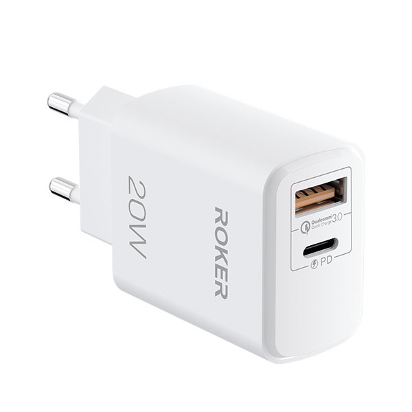 ROKER CHARGER ROCKY POWER DELIVERY 20 Watt FAST CHARGING +BONUS KABEL C TO C IN THE BOX iphone 15 iphone 16 cepat penuh