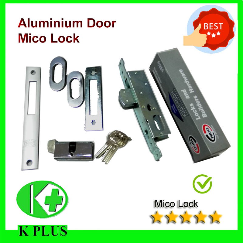 Mico Narrow Aluminum Frame Swing Door Lock 41054 Aluminium kunci pintu ...