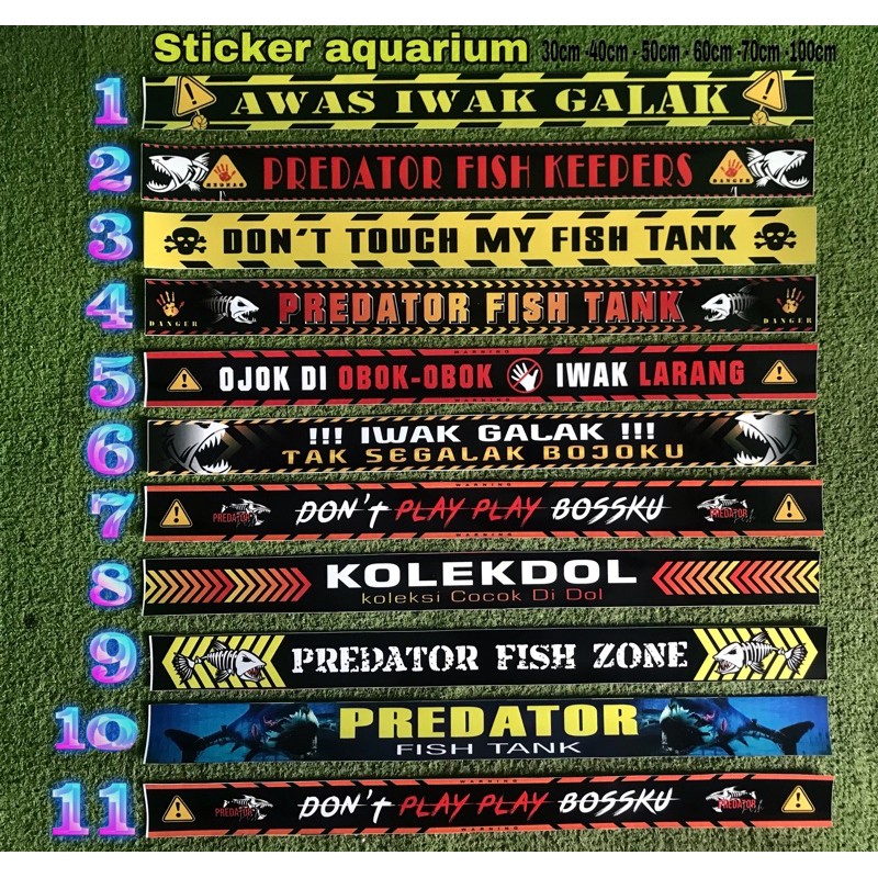 CHANA PREDATOR FISH AQUARIUM STICKER 60 CM 50 CM 40 CM 30CM | Shopee ...
