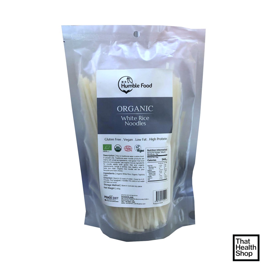 Humble Food Organic White Rice Noodles (250g) | Shopee Singapore