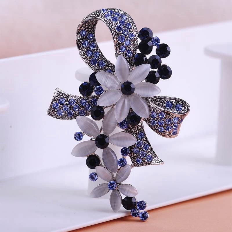 Vintage Turkish Brooches Flower Bowknot Brooch For Women Scarf