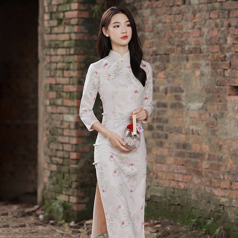 Long sleeve 2024 chinese dress