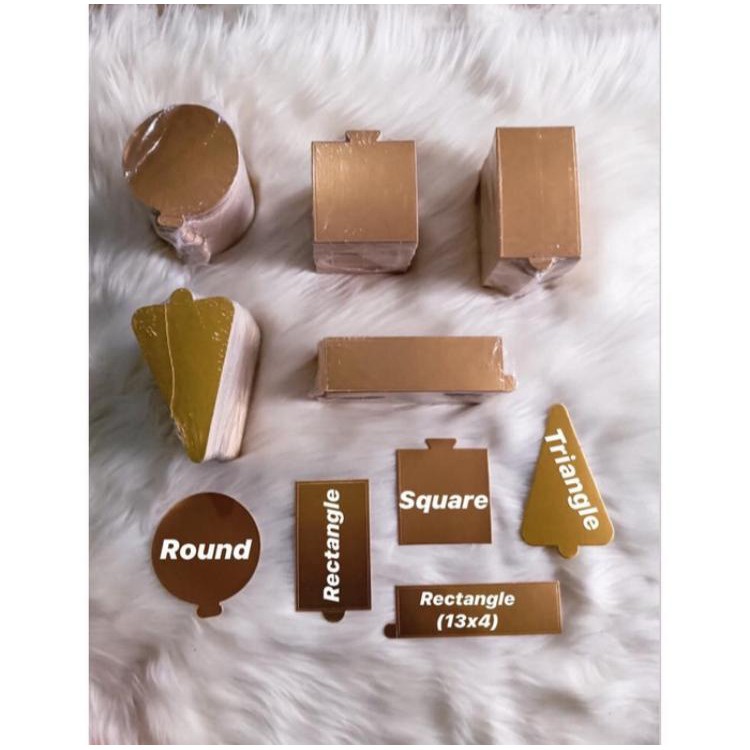 Gold Coaster Cake Board/ Cut Cake Base/ Gold Cake Slice/, 10 Pieces ...
