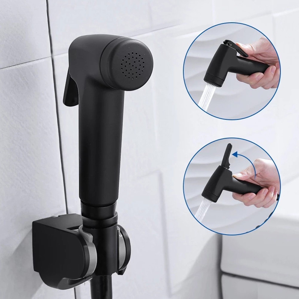 Black Bidet Set Pressurized Toilet Spray Butt Washing Flusher Small ...