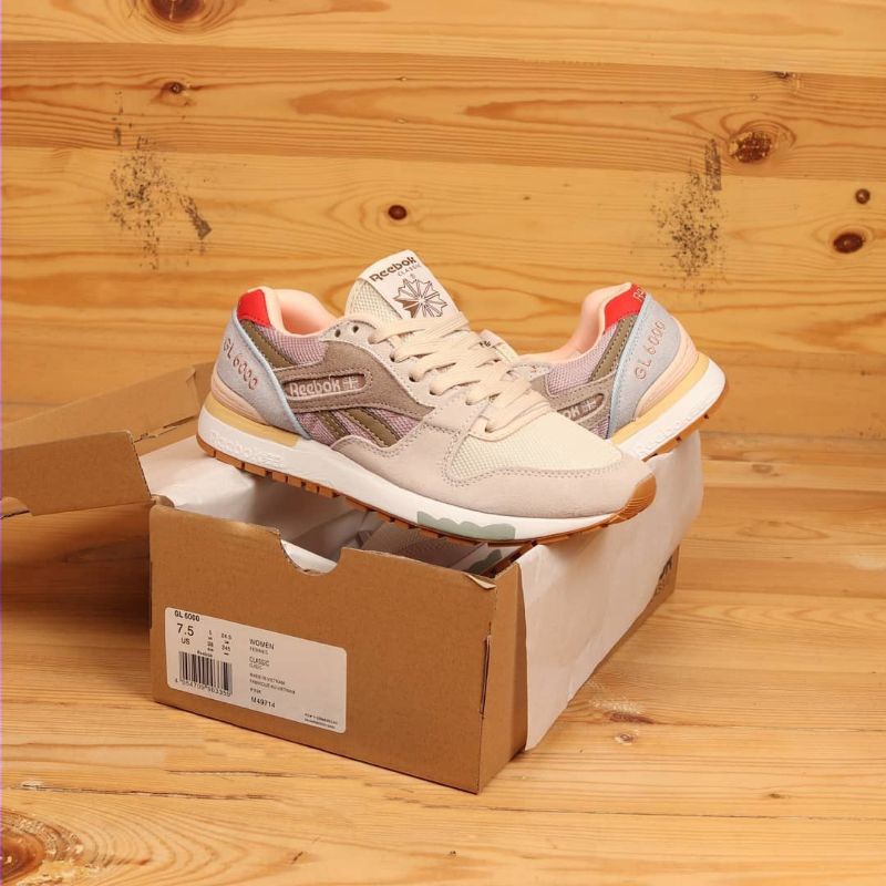 Reebok GL 6000 Brown Pink Shopee Singapore