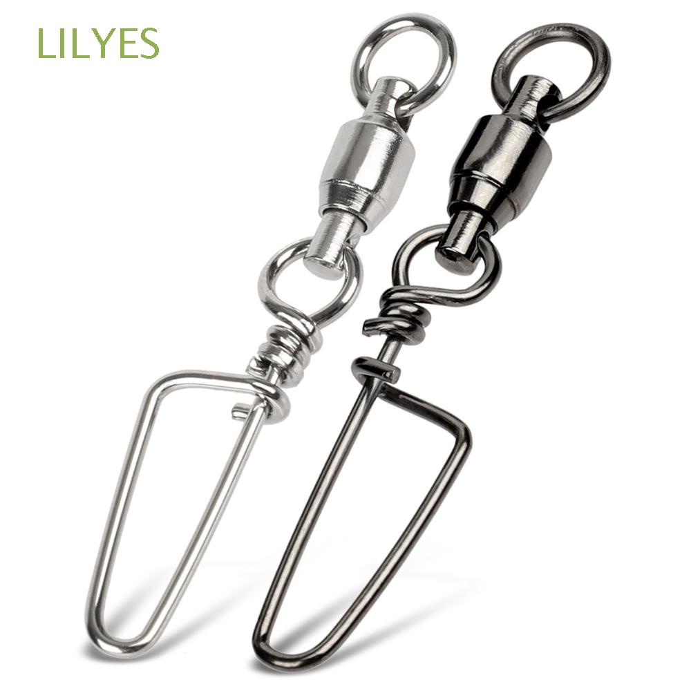 LILYES 10pcs Ball Bearing Copper Coastlock Snap Fishing Swivels