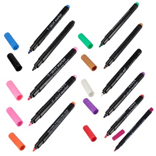 10 X Fabric Marker Pens Permanent Colors For DIY Textile Clothes T-Shirt  Shoes Black - AliExpress