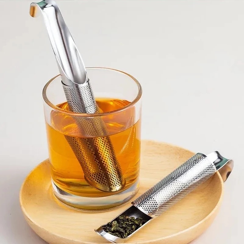 Stainless Steel Tube Shaped Mesh Tea Strainer/ Handheld Tea Leaf ...